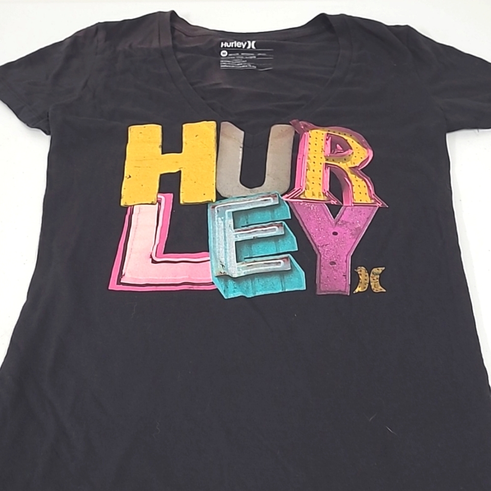 Gently worn Hurley V neck tee size M